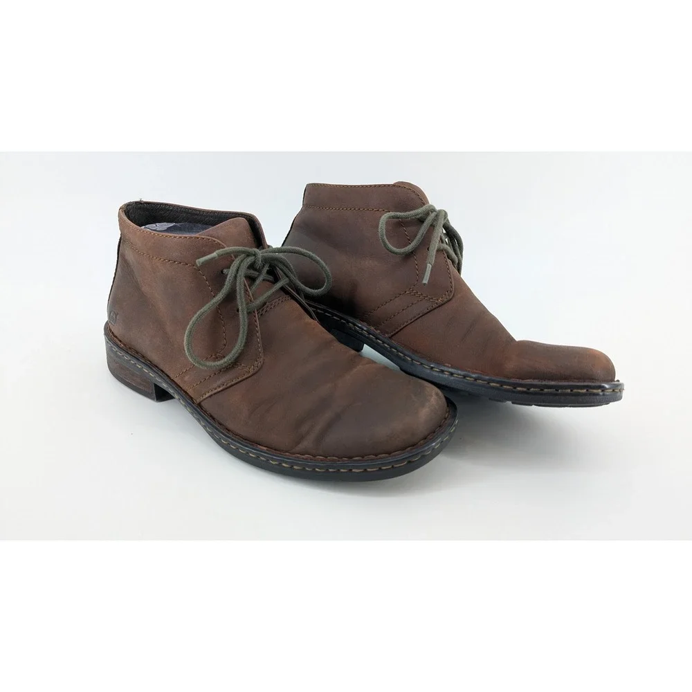 Born Mens M9431 Brown Leather Chukka Boots Size 8 Hand Crafted Ankle Boots